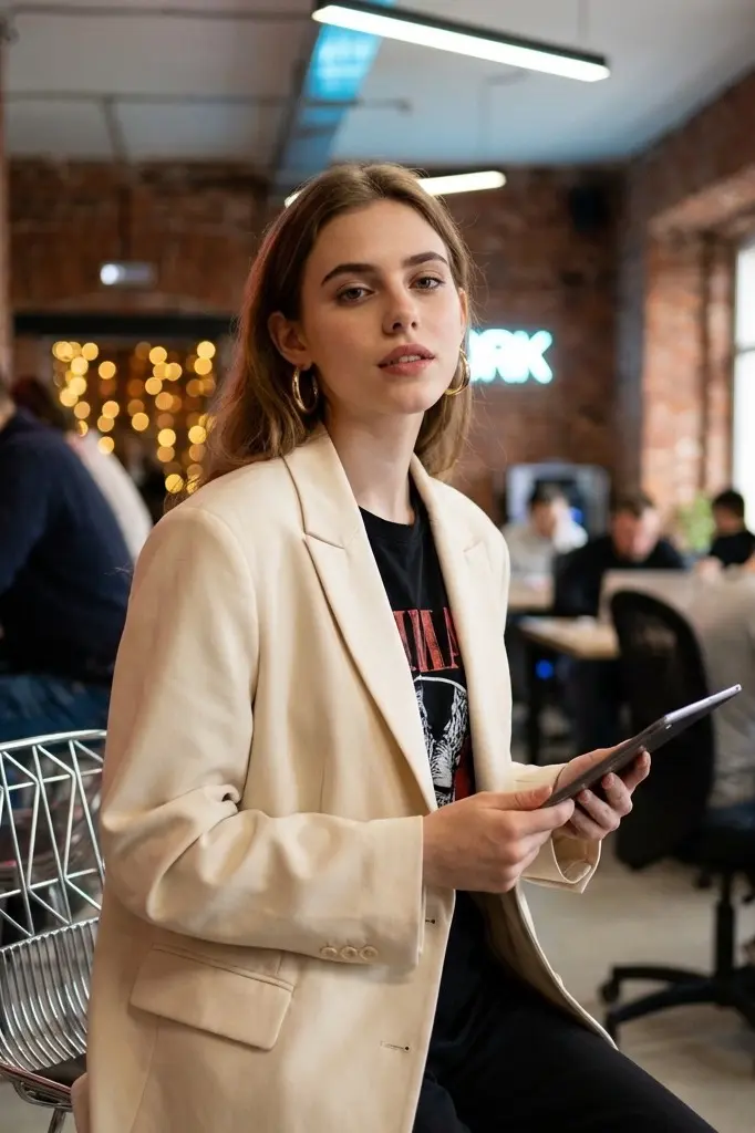 Professional headshot in creative space